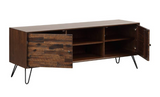 Greyson 56 inch Dark Brown 2-Door 2-Shelf Media Console, fully assembled