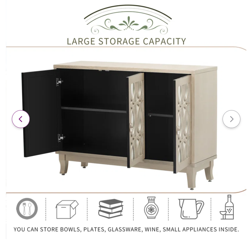 Cailean 47.2``sideboard, fully assembled, darker then picture is showing