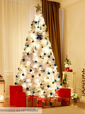 6 ft  White Christmas Tree with Metal Stand