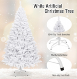 6 ft  White Christmas Tree with Metal Stand