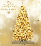 7.5 ft, Pre-Lit Premium Snow Flocked Hinged Artificial Christmas Tree