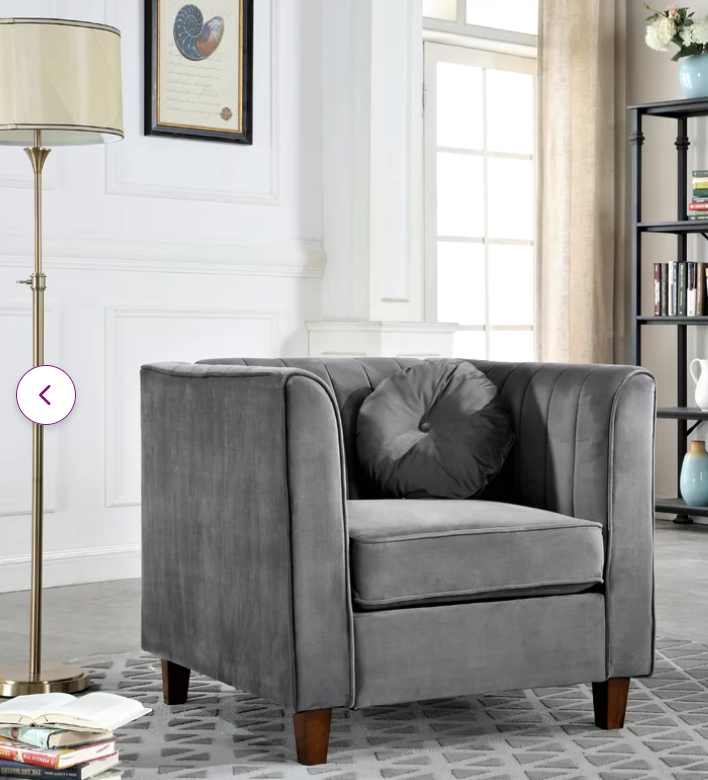 The Glory Days, Upholstered  Velvet Armchair