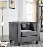 The Glory Days, Upholstered  Velvet Armchair