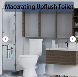 SUPERFLO Macerating Toilet with Upflush Toilet System, 600W Motor, and Waste Pump