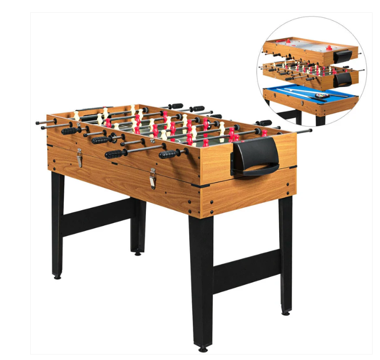 48 Inch 3-In-1 Multi Combo Game Table with Soccer for Game Rooms,assembled