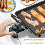 35 Inch Electric Griddle with Adjustable Temperature, small dent on bottom heat shield