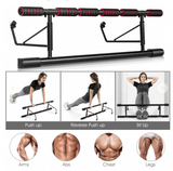 Foldable Pull Up Bar Doorway Chin Up Bar with Foam Grip for Home Gym