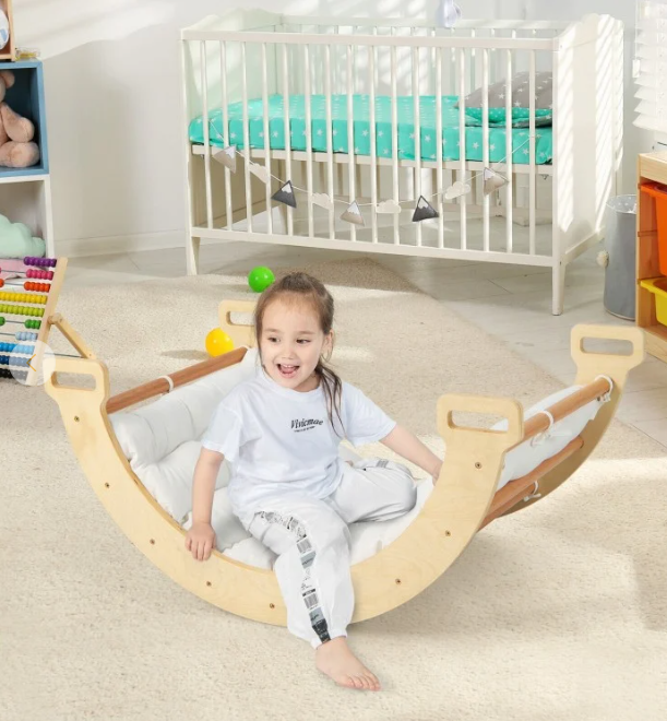 2-in-1 Arch Rocker with Soft Cushion for Toddlers