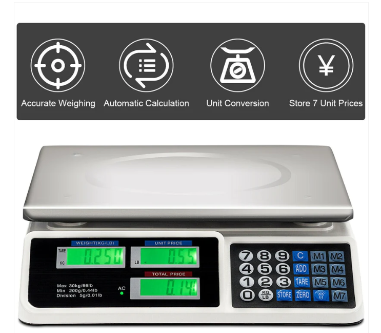 66 lbs Digital Weight Food Count Scale for Commercial