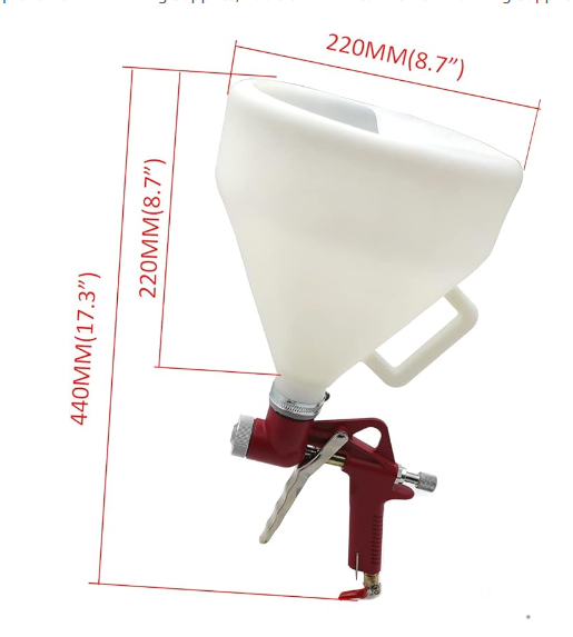 1.5 Gallon Air Hopper Spray Paint Gun Texture Wall Painting Sprayer W/ 3 Nozzle