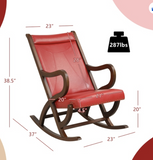 Modern Rocker with Rubber Wood Frame, irregular from factory