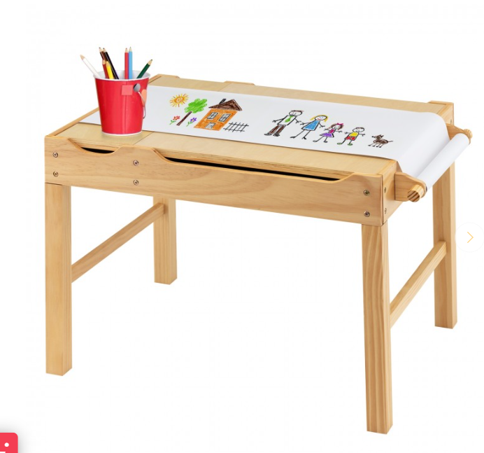 Kids Activity Play Table with lego style table top and storage