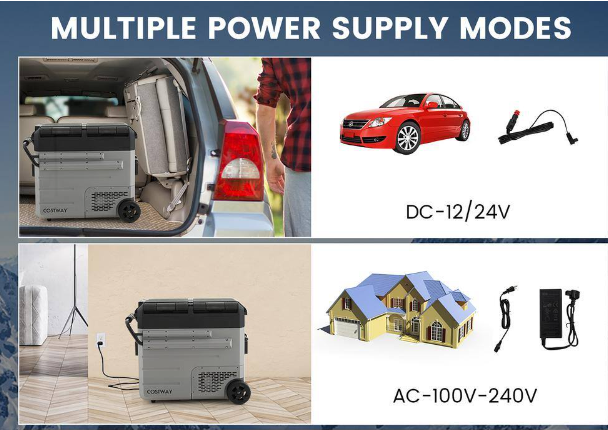 Special, 40 Quart Car Refrigerator Portable 12/24V DC & 110-240V AC Dual Zone Car Freezer