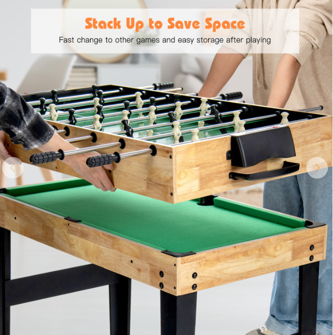 10-in-1 Multi Combo Game Table Set, pool table assembled, scratch & dent, customer return special