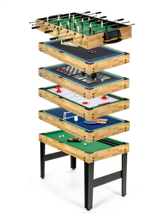 10-in-1 Multi Combo Game Table Set, pool table assembled, scratch & dent, customer return special