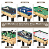 10-in-1 Combo Game Table Set, Multi Game Table for Game Room, (1 Box, Unassembled)