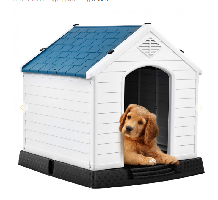 PVC Dog House with Ventilation System, fully assembled, for medium size dog