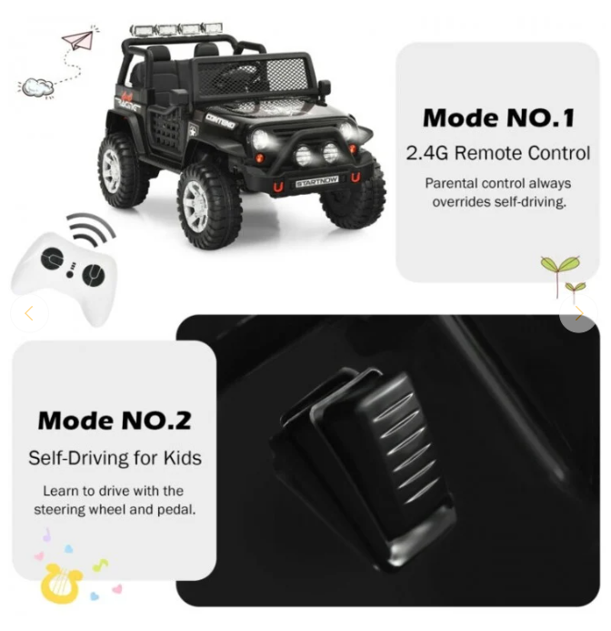 12V Kids Remote Control Electric  Ride On Truck Car with Lights and Music, fully assembled