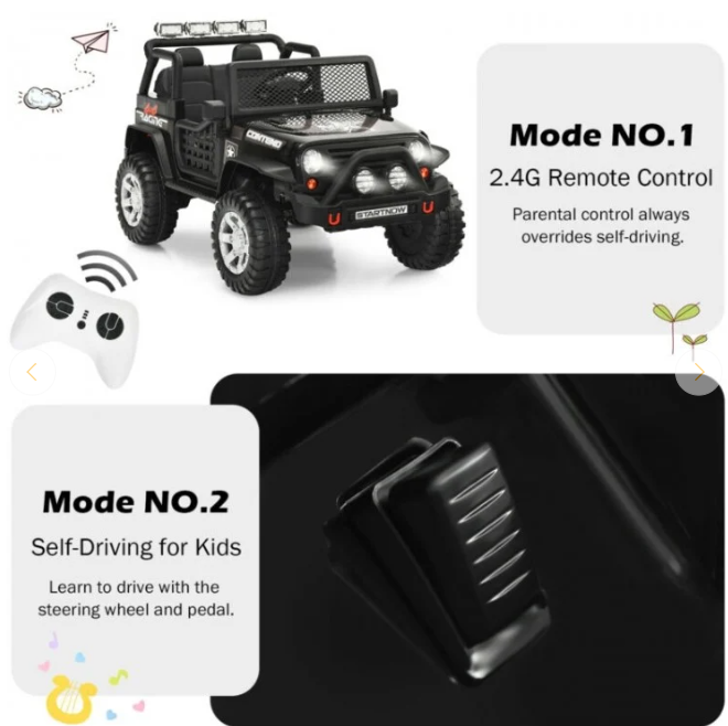 12V Kids Remote Control Electric  Ride On Truck Car with Lights and Music, fully assembled