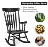 Solid Wood Rocking Chair, Black