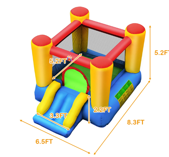 Little Kids Inflatable Jumping Bounce House Without Blower