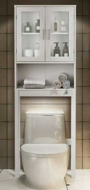 Bathroom Tower Storage Cabinet Organizer, fully assembled, small scratch on side