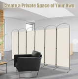 6-Panel- Freestanding Folding Privacy Screen, assembled