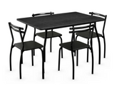 5Pcs Dining Set Table & 4 Chairs, with slightly poor surface in places