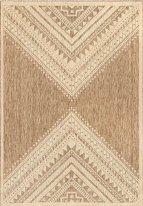 Alsie Southwestern Woven rug, 8` x 10`, beige / brown