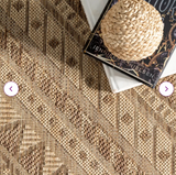 Alsie Southwestern Woven rug, 8` x 10`, beige / brown