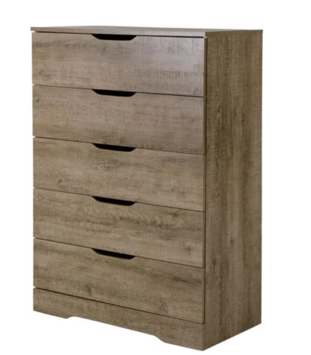 Holland 5 Drawer Dresser, weathered oak, fully assembled, scratch & dent