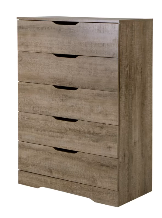 Holland 5 Drawer Dresser, weathered oak, fully assembled, scratch & dent