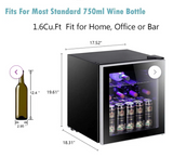 18.6" 17 Bottle Single Zone Freestanding Wine & Beverage Cooler