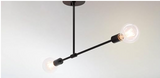 Modern Sputnik Black Close to Ceiling with Bulb for Bedroom or Living Room