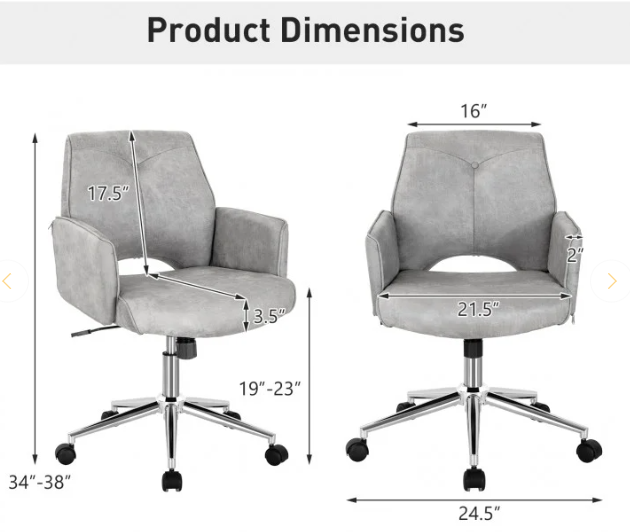 Adjustable Hollow Mid Back Leisure Office Chair with Armrest