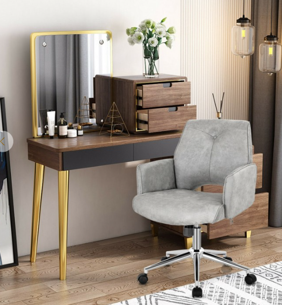 Adjustable Hollow Mid Back Leisure Office Chair with Armrest
