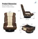 360-Degree Swivel Gaming Floor Chair with Foldable Adjustable Backrest