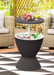 Indoor / Outdoor Rattan Bar Table with Extendable Tabletop