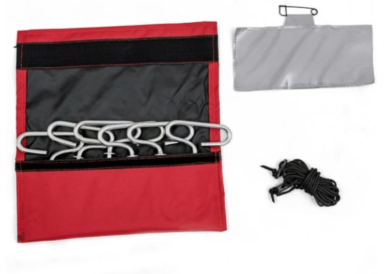 Portable Pop-up 4-person Ice Shelter Fishing Tent Shanty w/ Bag Ice Anchors Red
