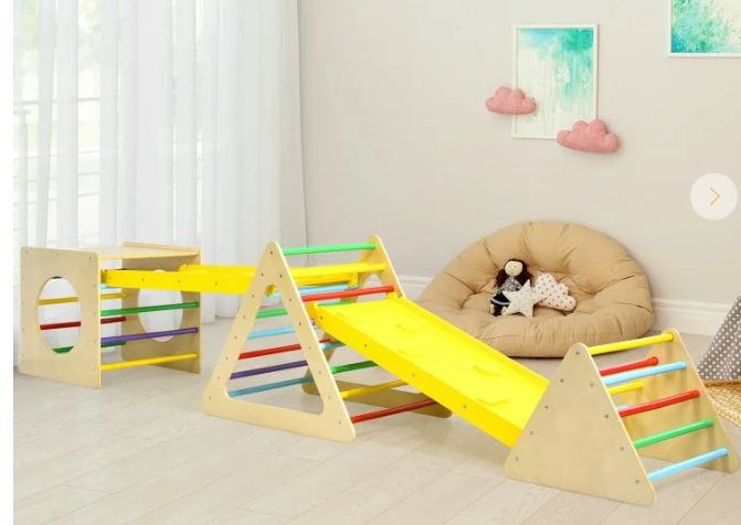 5 in 1 Toddling Kids Climbing Triangle and Cube Playing Set, fully assembled
