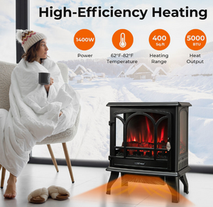 23" Electric Fireplace Freestanding Heater, Scratch and Dent