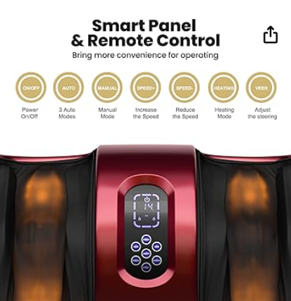 Shiatsu Foot Massager with Kneading and Heat Function