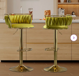 2 Piece adjustable height, swivel stool set,