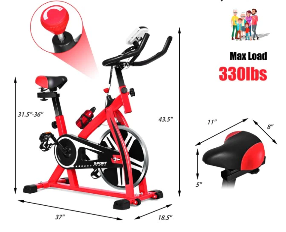Exercise Bike  18lbs Flywheel, Customer return special, tested
