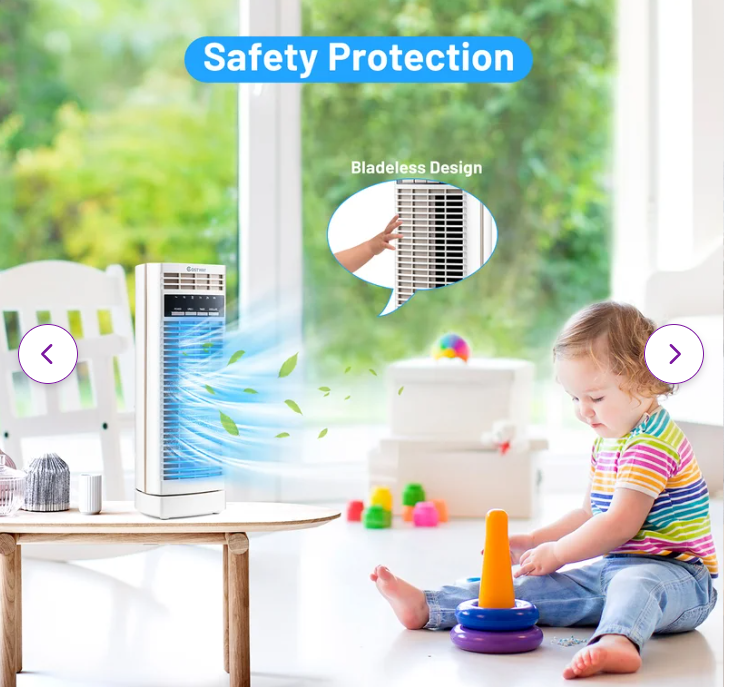 14'' Oscillating Tower Fan