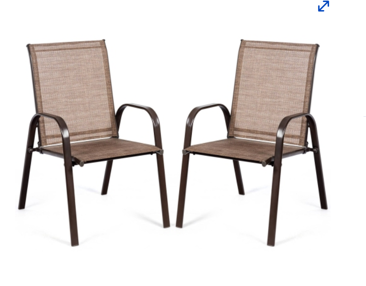 2 Piece set,  Patio Chairs Deck Yard W/Armrest