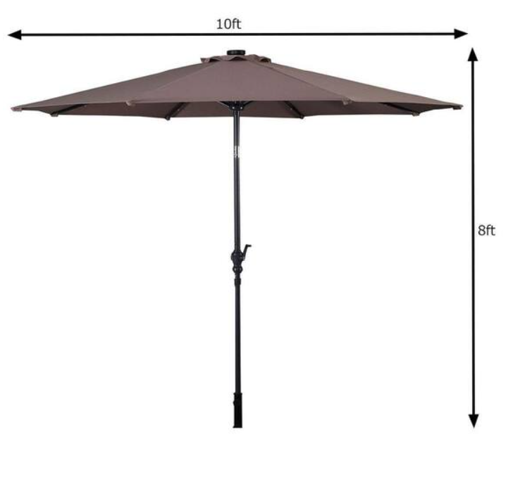 Copy of 10 ft. Steel Cantilever Patio Outdoor Sunshade Hanging Umbrella without Weight Base in Tan