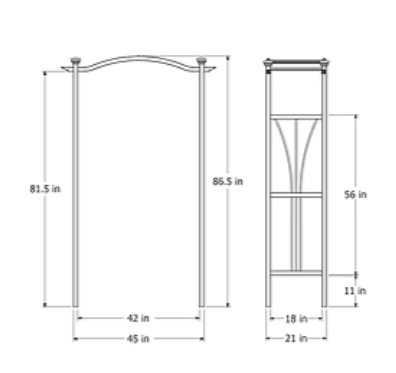 VA68102 London Arbor, 1 box, unassembled