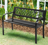 46`` Metal Bench, Black