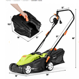 SPECIAL, 14-Inch 12 Amp Lawn Mower with Folding Handle Electric Push